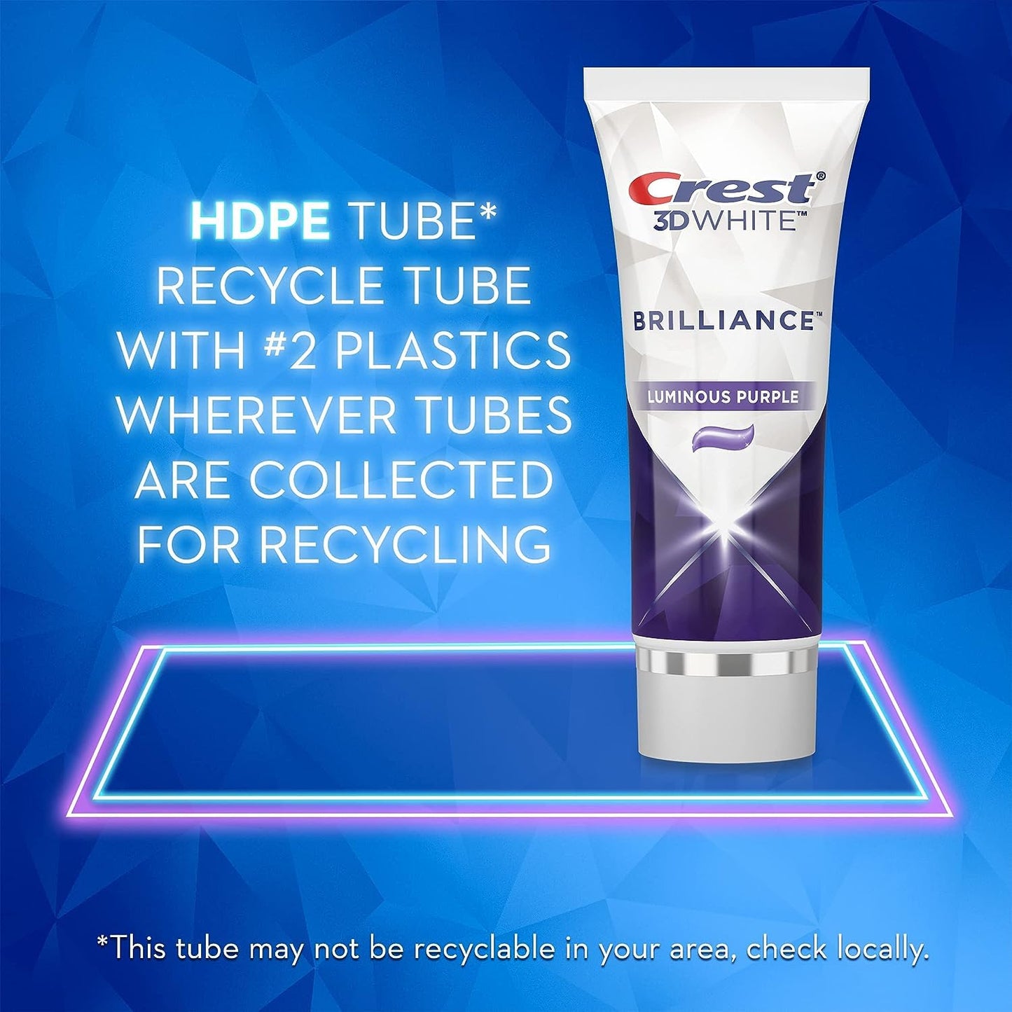 Crest 3D White Advanced Luminous Mint Teeth Whitening Toothpaste, Crest Toothpaste, 3.7 oz Pack of 4 - Helps Remove Surface Stains, Whitens Teeth, Strengthens Tooth Enamel, Protects Against Cavities
