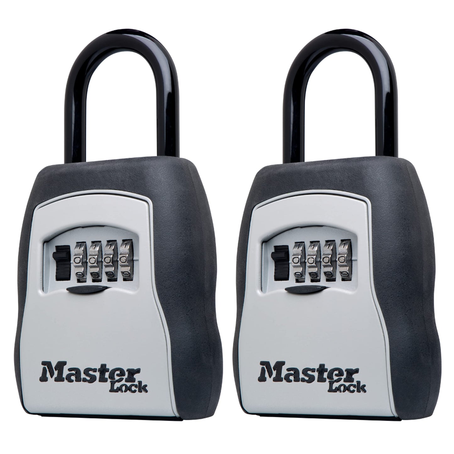Master Lock Key Lock Box, Outdoor Lock Box for House Keys, Portable Combination Lockbox Resettable Code, 5400EC, Black