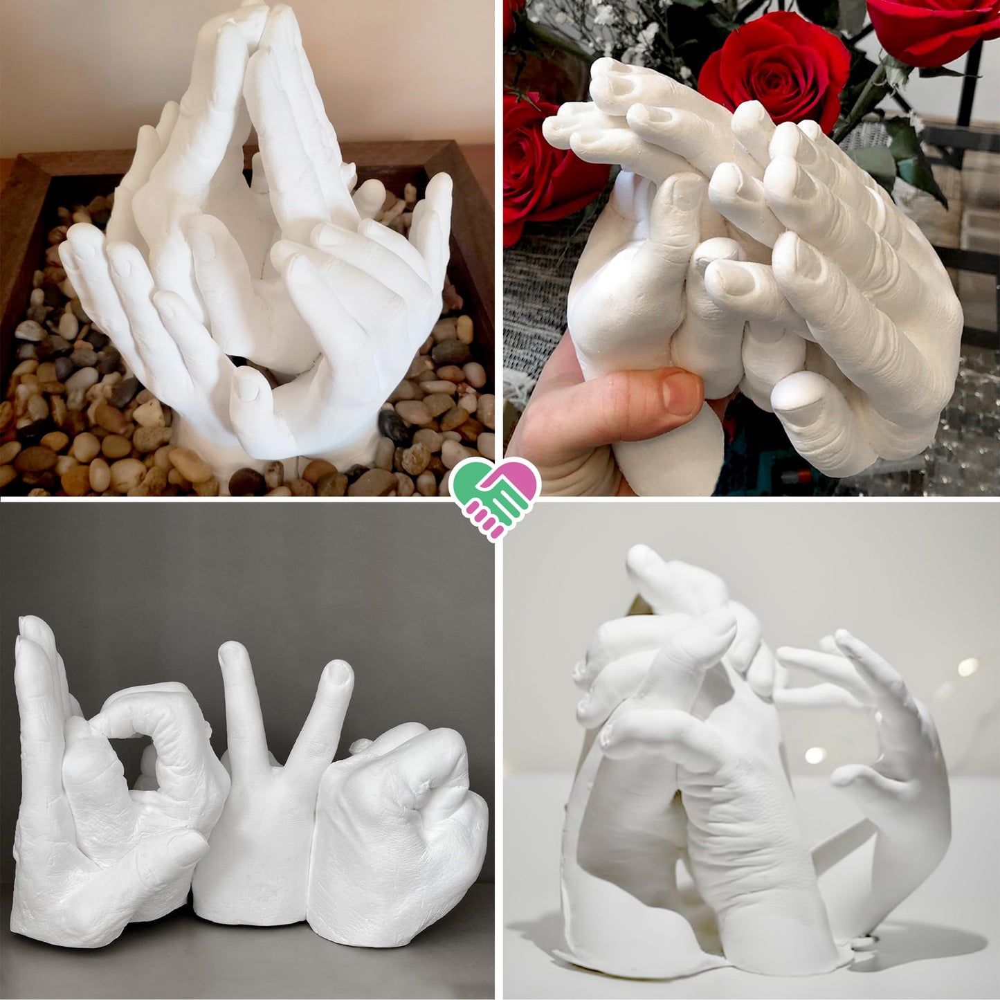 Luna Bean Hand Casting Kit – The Original Hand Mold Kit – Mothers Day Gifts for Mom - Anniversary Engagement Gifts for Women Men Couples Wife Boyfriend Girlfriend Wedding Bridal Shower