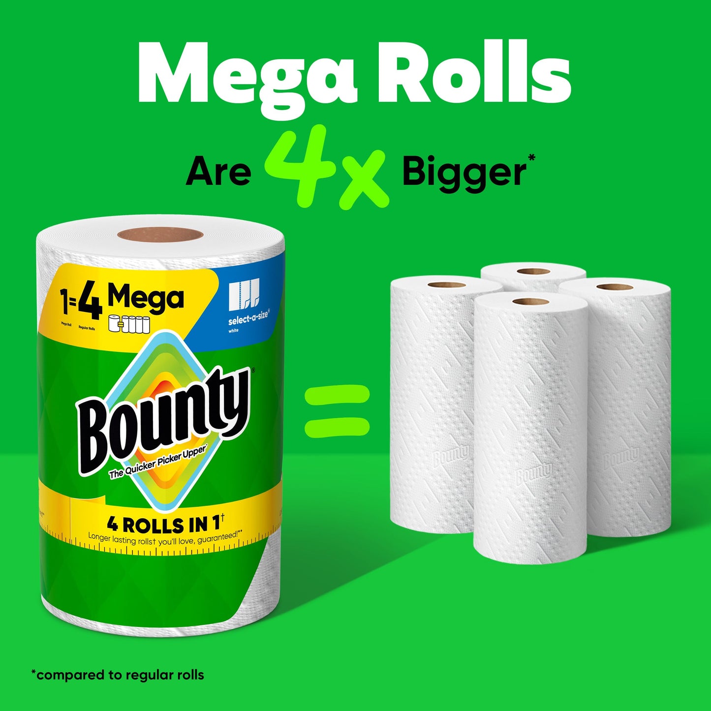 Bounty Select-A-Size Paper Towels, White, 8 Triple Rolls = 24 Regular Roll