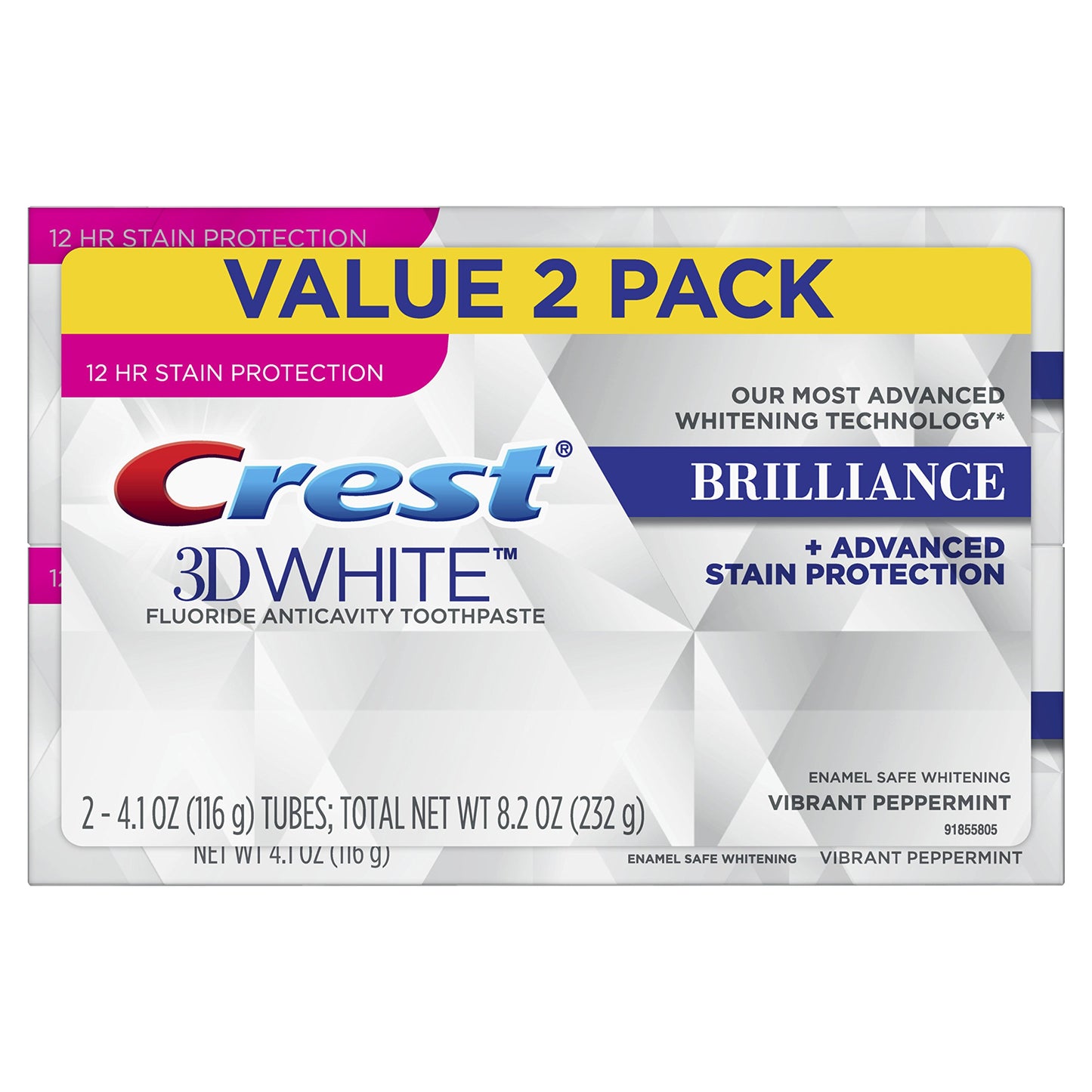 Crest 3D White Advanced Luminous Mint Teeth Whitening Toothpaste, Crest Toothpaste, 3.7 oz Pack of 4 - Helps Remove Surface Stains, Whitens Teeth, Strengthens Tooth Enamel, Protects Against Cavities