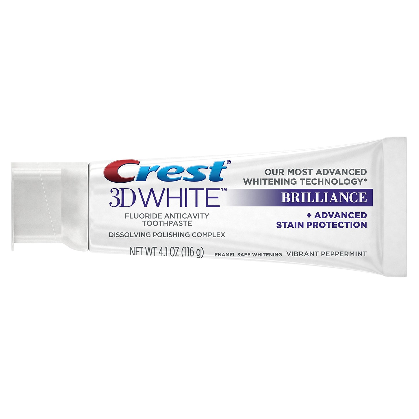 Crest 3D White Advanced Luminous Mint Teeth Whitening Toothpaste, Crest Toothpaste, 3.7 oz Pack of 4 - Helps Remove Surface Stains, Whitens Teeth, Strengthens Tooth Enamel, Protects Against Cavities