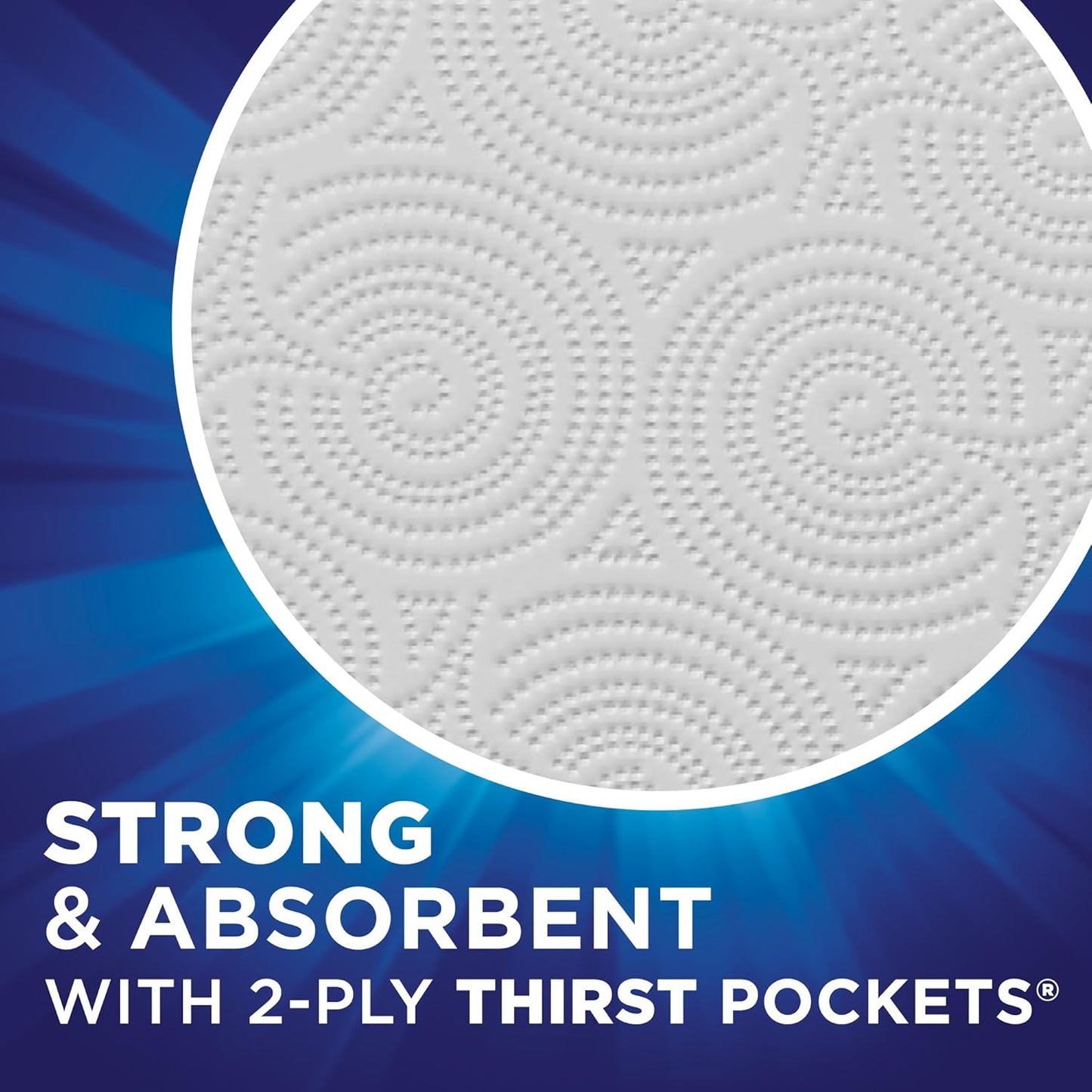 Sparkle Pick-A-Size Paper Towels, 6 Double Rolls (660 Sheets Total) - Strong 2-Ply Towels for Kitchen Cleanup and Everyday Messes