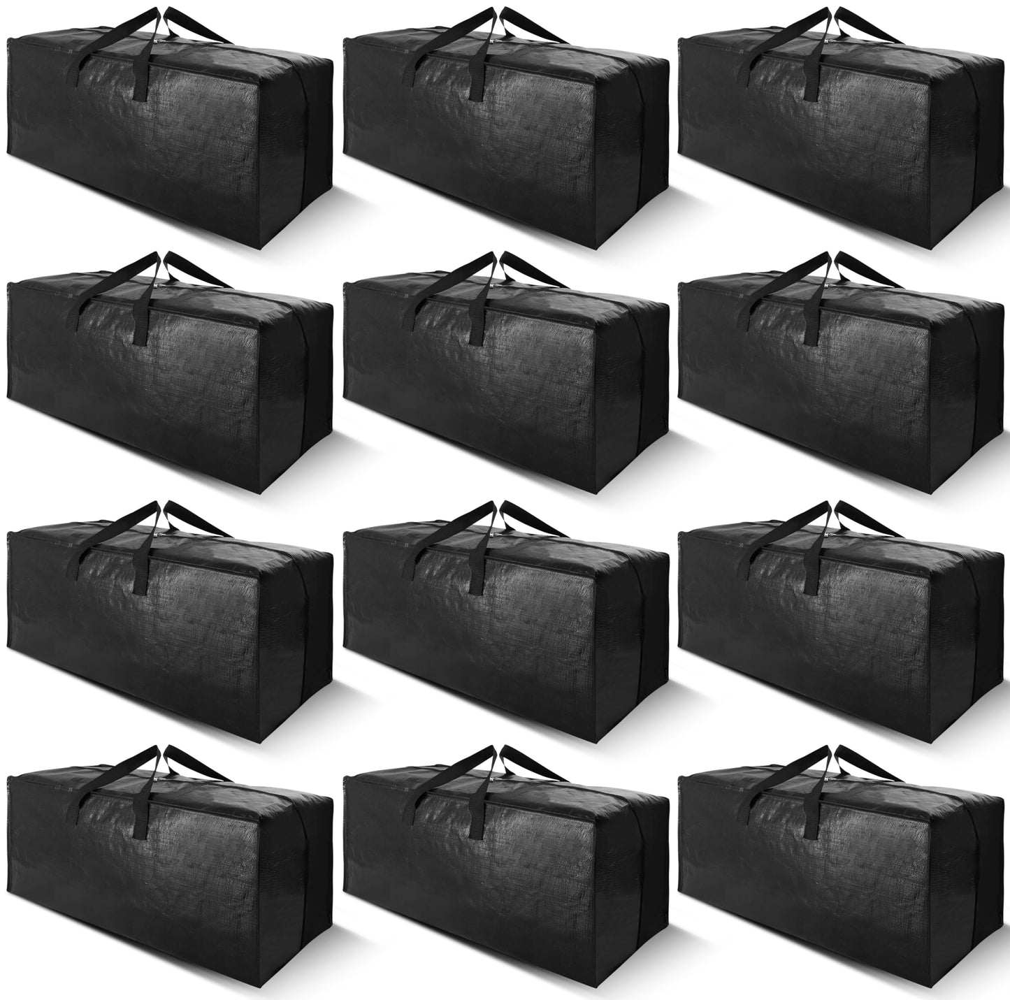 Cosy Family 8 Pack Heavy Duty Extra Large Moving Bags with Backpack Straps - Strong Handles & Zippers, Storage Totes For Space Saving, Fold Flat, Alternative to Moving Box (Set of 8, Blue)