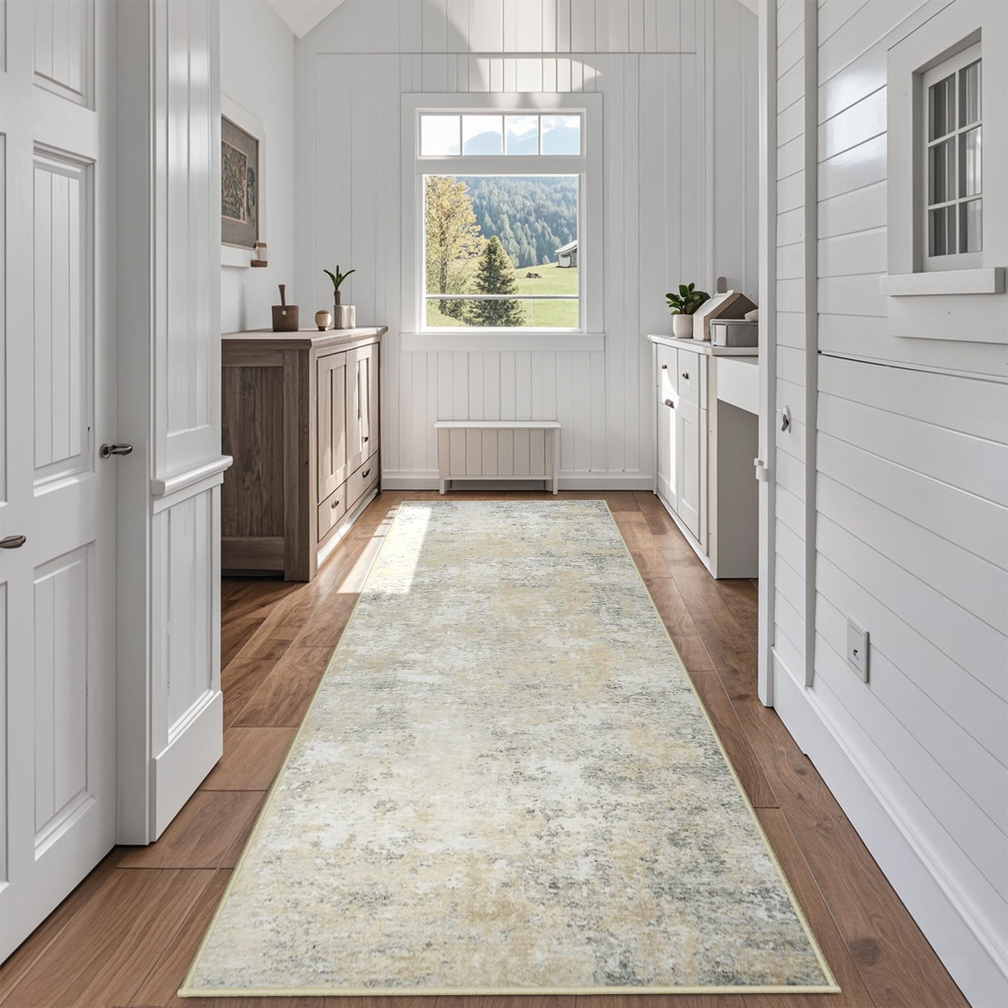 9x12 Area Rugs for Living Room Washable: Abstract Large Rug for Dining Room Bedroom Carpet Non Slip 9 by 12 Indoor Modern Nursery Home Office Blue Grey